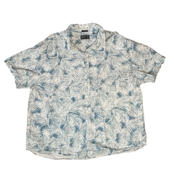 Hawker Rye Men's Short Sleeve Blue White Casual Button Down Shirt Size 3XL - Picture 1 of 5